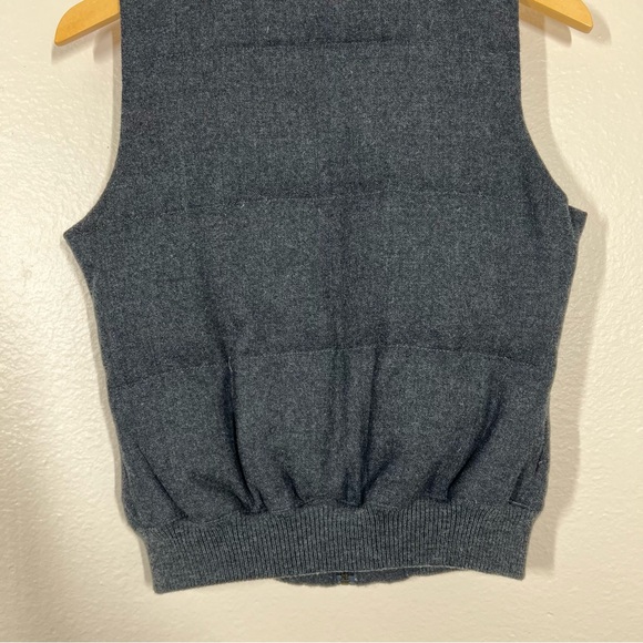 Banana Republic Charcoal Grey Wool Flannel Puffer Vest - Picture 10 of 13